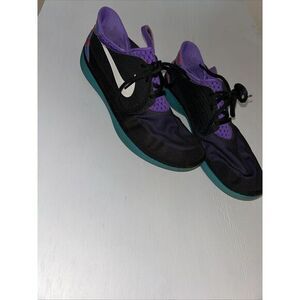 Nike Size 12 Solar soft Mocassin Black Purple‎